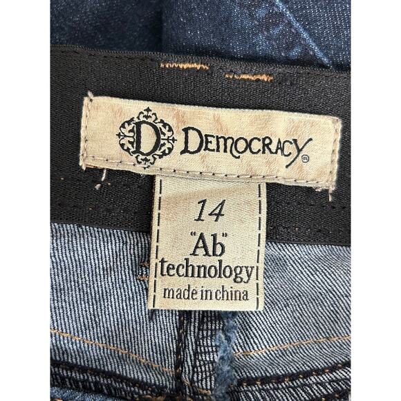 Democracy Ab Technology Jeans Womens Size 14 Faded Indigo Skinny Ankle Stretch - Picture 6 of 12